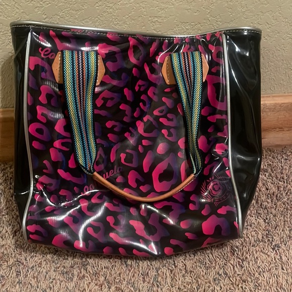 Consuela Bags Consuela Pink Leopard Print Tote Poshmark